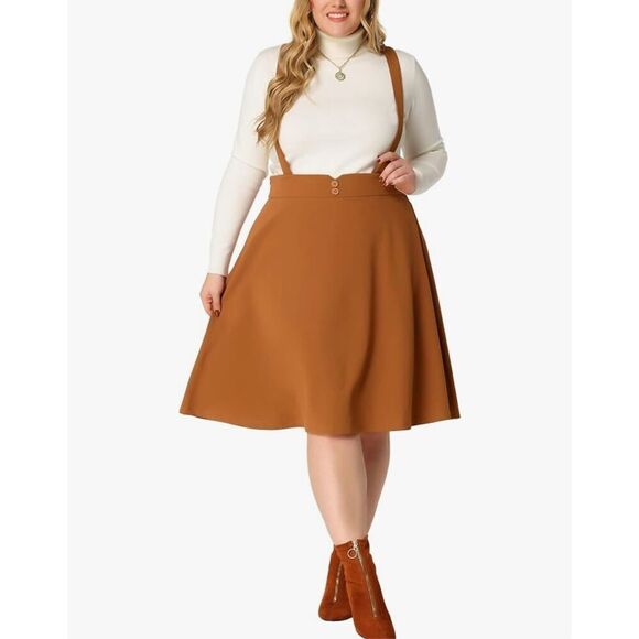 NEW Plus Size Overall Suspender Dress Detachable Strap Skirt 1X - Picture 1 of 7